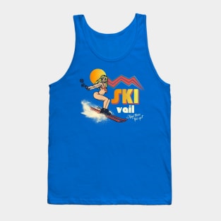 Ski Vail 70s/80s Retro Souvenir Style Skiing Tank Top